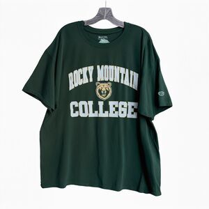 Champion Football T-Shirt Size 2XL Rocky Mountain VTG Dark Green‎ Unisex VTG